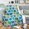 Cute Monster Print Pattern Blanket-grizzshop