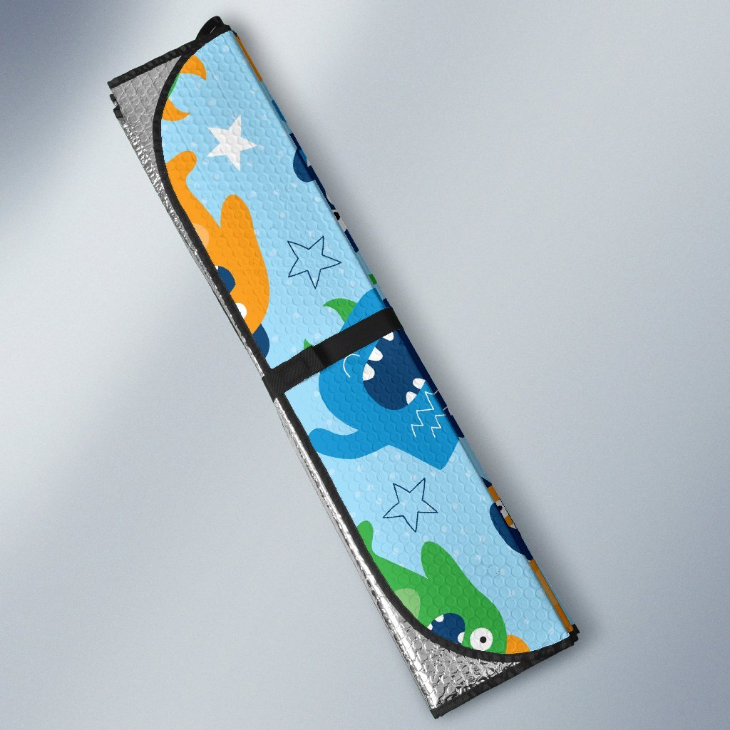 Cute Monster Print Pattern Car Sun Shade-grizzshop