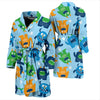 Cute Monster Print Pattern Men Long Robe-grizzshop