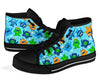 Cute Monster Print Pattern Men Women's High Top Shoes-grizzshop