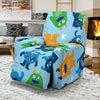 Cute Monster Print Pattern Recliner Cover-grizzshop