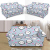 Cute Narwhal Pattern Print Loveseat Cover-grizzshop