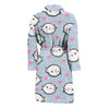 Cute Narwhal Pattern Print Men Long Robe-grizzshop