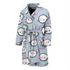 Cute Narwhal Pattern Print Men Long Robe-grizzshop