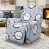 Cute Narwhal Pattern Print Recliner Cover-grizzshop