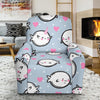 Cute Narwhal Pattern Print Recliner Cover-grizzshop