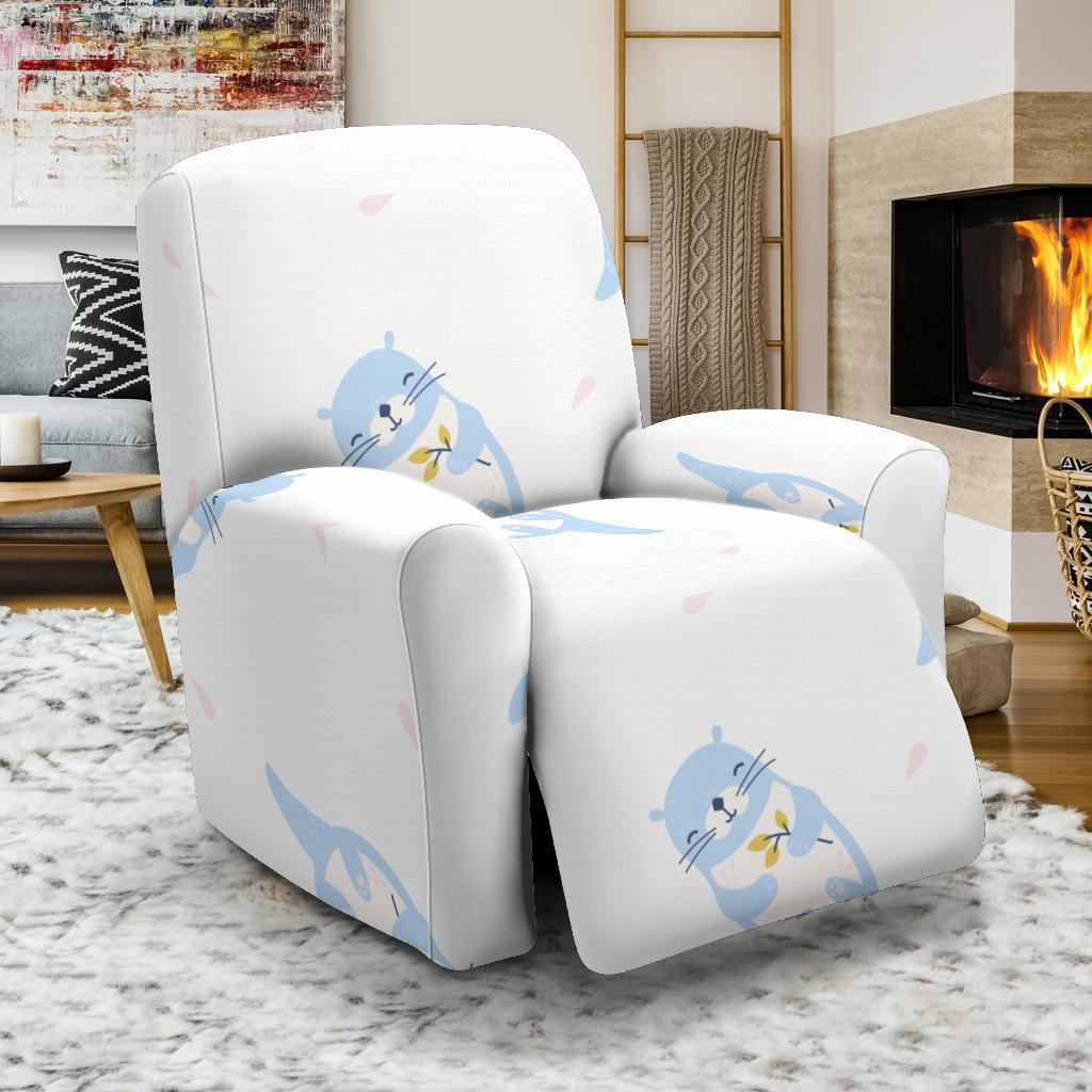 Cute Otter Pattern Print Recliner Cover-grizzshop