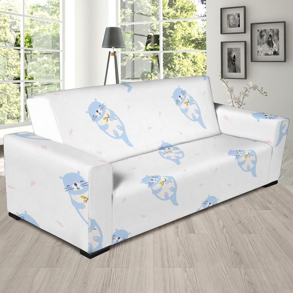 Cute Otter Pattern Print Sofa Covers-grizzshop