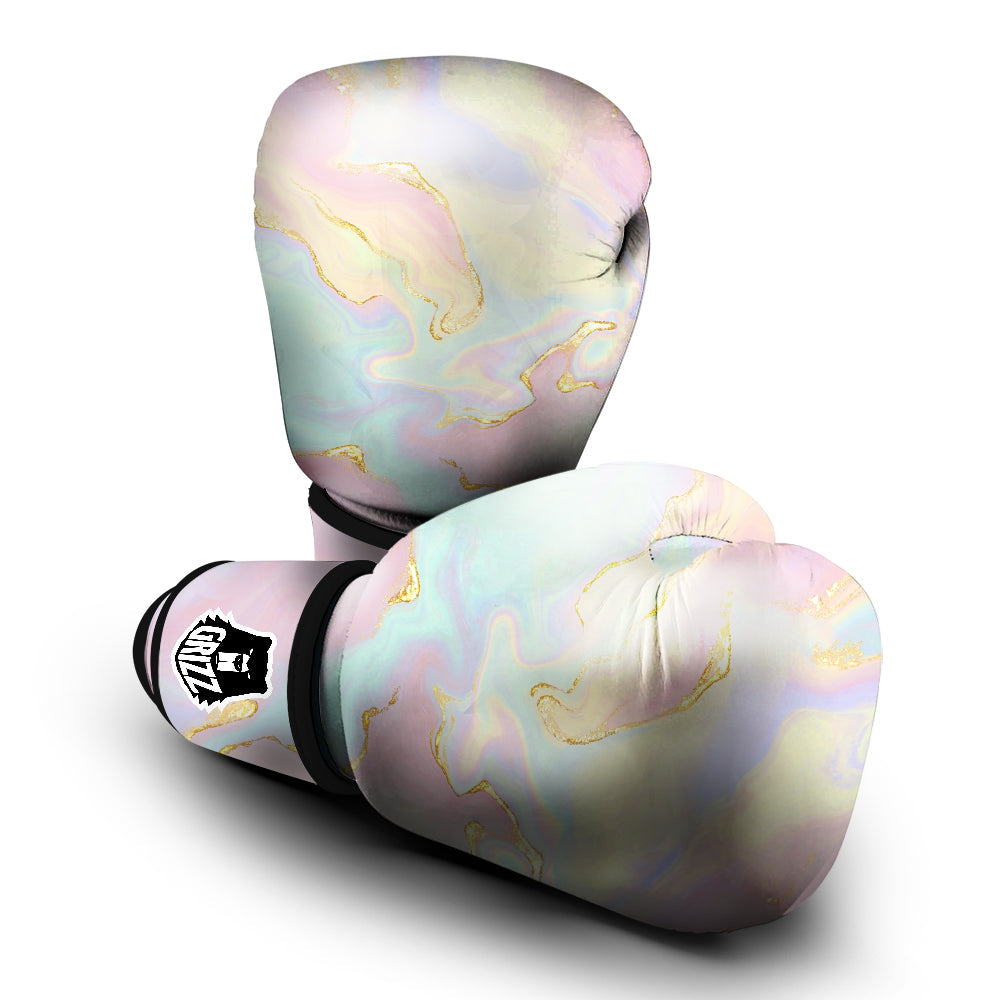 Cute Pastel Gold Marble Print Boxing Gloves-grizzshop