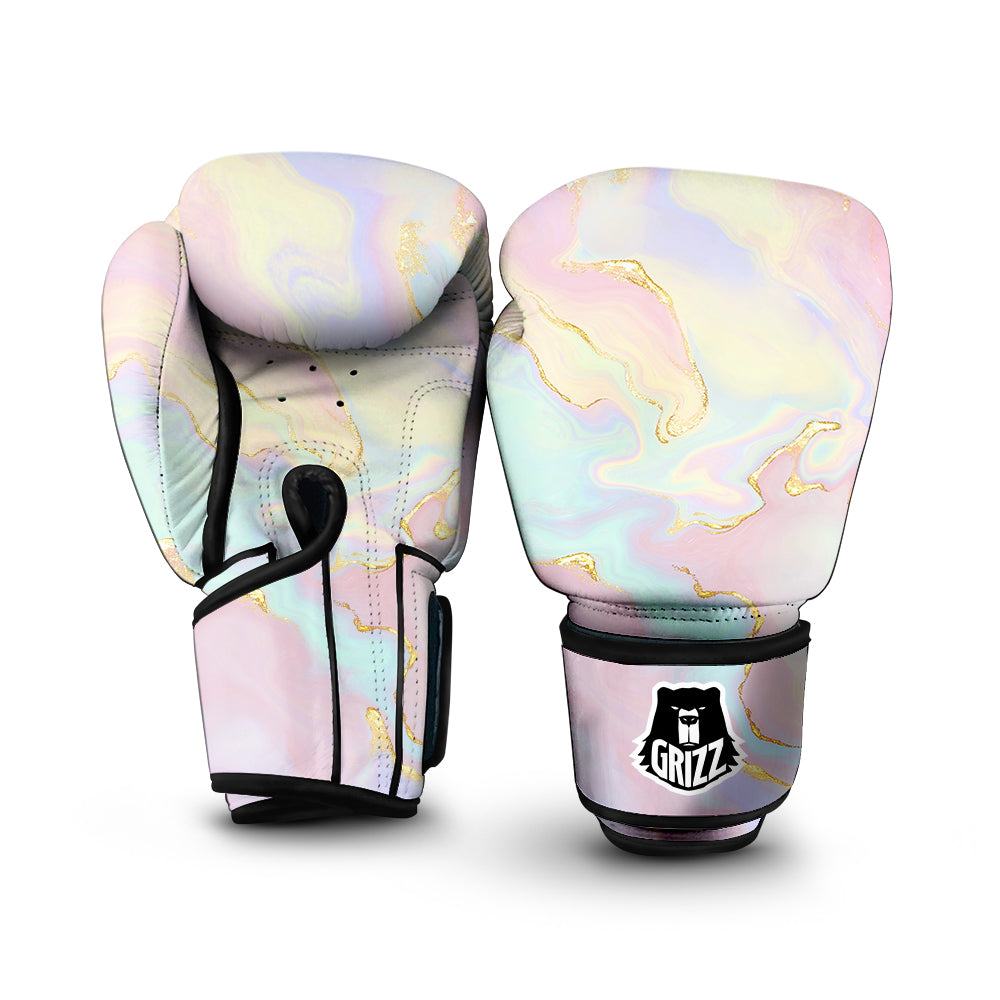 Cute Pastel Gold Marble Print Boxing Gloves-grizzshop