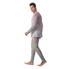 Cute Pastel Gold Marble Print Men's Pajamas-grizzshop