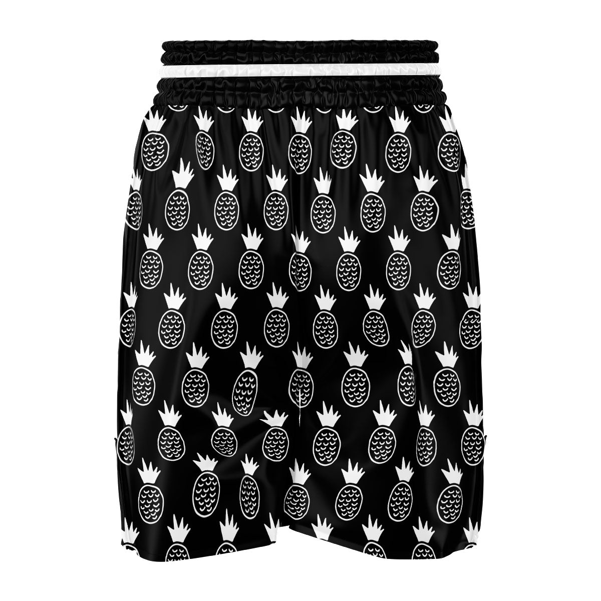 Cute Pineapple Black Print Pattern Boxing Shorts-grizzshop