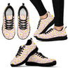 Cute Pink Daisy Pattern Print Black Sneaker Shoes For Men Women-grizzshop