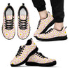 Cute Pink Daisy Pattern Print Black Sneaker Shoes For Men Women-grizzshop