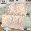 Cute Pink Daisy Pattern Print Blanket-grizzshop