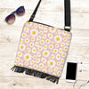 Cute Pink Daisy Pattern Print Crossbody Bags-grizzshop