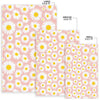 Cute Pink Daisy Pattern Print Floor Mat-grizzshop