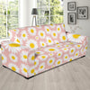 Cute Pink Daisy Pattern Print Sofa Covers-grizzshop