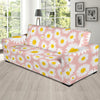 Cute Pink Daisy Pattern Print Sofa Covers-grizzshop