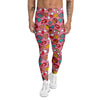 Cute Pink Girl In Pop Art Style Print Pattern Men's Leggings-grizzshop