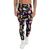 Cute Pink Ice Cream Narwhal Rainbow Print Pattern Men's Leggings-grizzshop