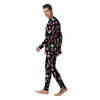 Cute Pink Ice Cream Narwhal Rainbow Print Pattern Men's Pajamas-grizzshop