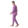 Cute Pink Pig Face Emoji Print Pattern Men's Pajamas-grizzshop