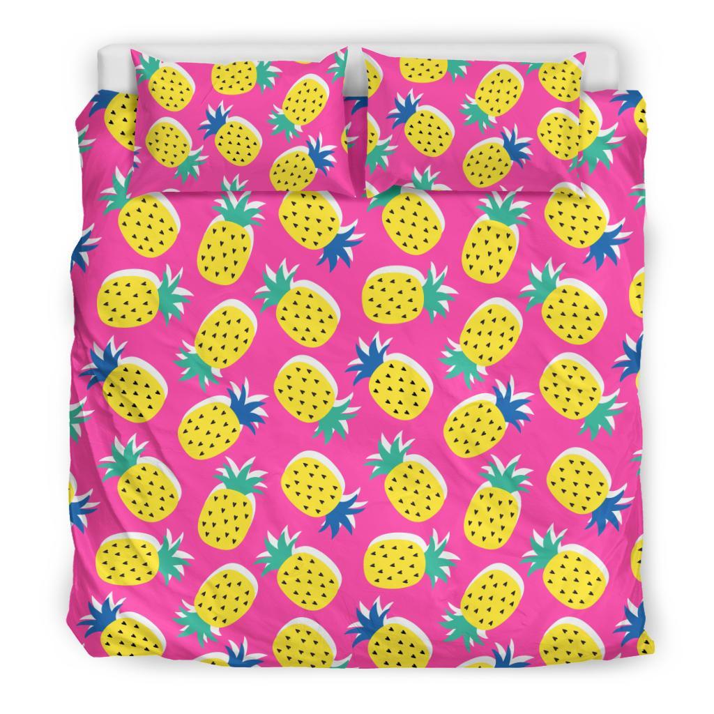 Cute Pink Pineapple Bedding Set-grizzshop