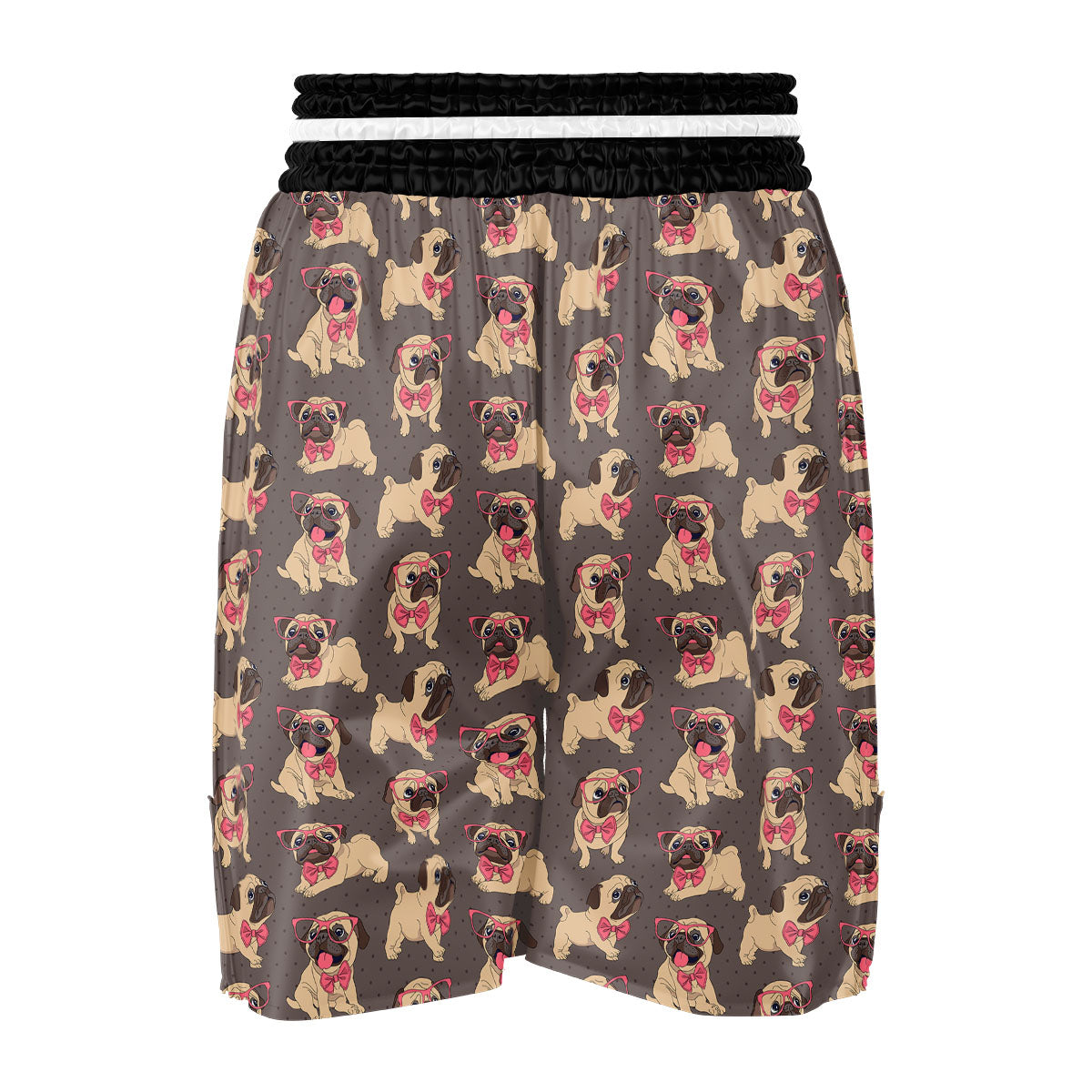 Cute Pug Print Pattern Boxing Shorts-grizzshop