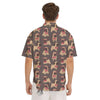 Cute Pug Print Pattern Men's Short Sleeve Shirts-grizzshop