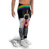 Cute Pug Unicorn Print Men's Leggings-grizzshop