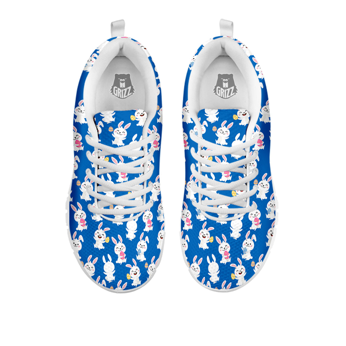 Cute Rabbit Print Pattern White Sneaker-grizzshop
