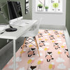 Cute Raccoon Hot Air Balloon Pattern Print Floor Mat-grizzshop