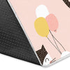 Cute Raccoon Hot Air Balloon Pattern Print Floor Mat-grizzshop