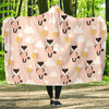 Cute Raccoon Hot Air Balloon Pattern Print Hooded Blanket-grizzshop