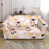 Cute Raccoon Hot Air Balloon Pattern Print Loveseat Cover-grizzshop