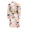 Cute Raccoon Hot Air Balloon Pattern Print Men Long Robe-grizzshop