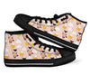 Cute Raccoon Hot Air Balloon Pattern Print Men Women's High Top Shoes-grizzshop