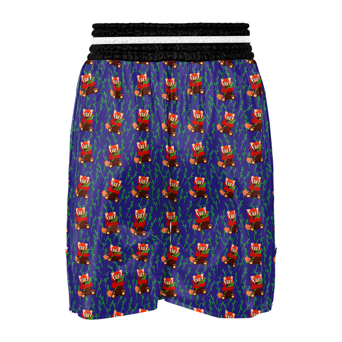 Cute Red Raccoon And Bamboo Print Pattern Boxing Shorts-grizzshop