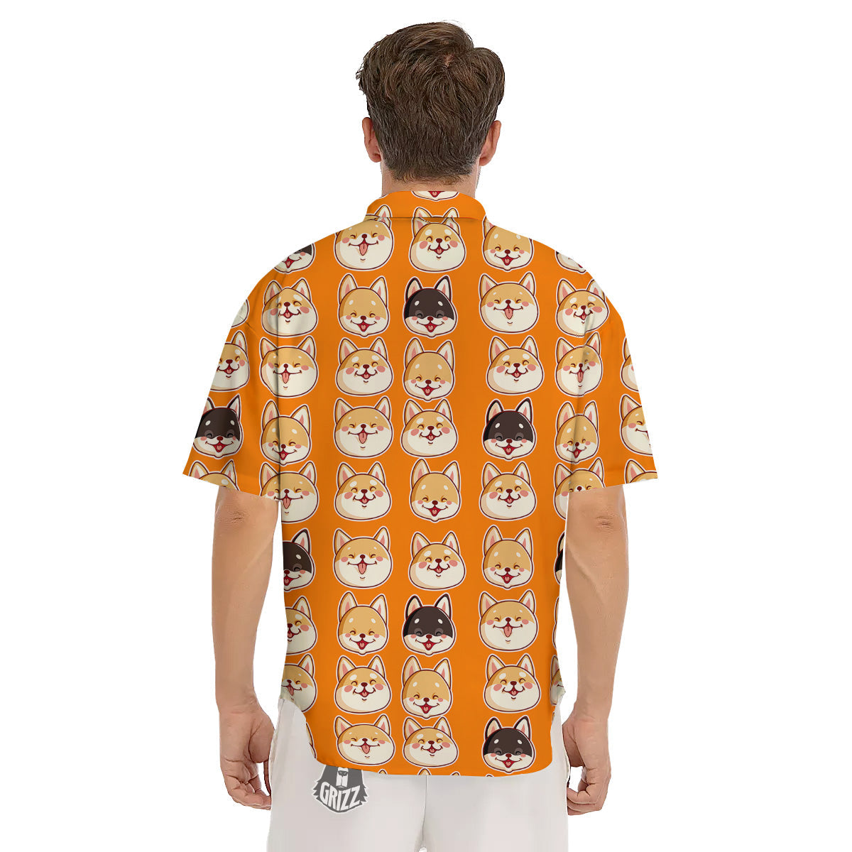 Cute Siberian And Cute Shiba Print Pattern Men's Short Sleeve Shirts-grizzshop