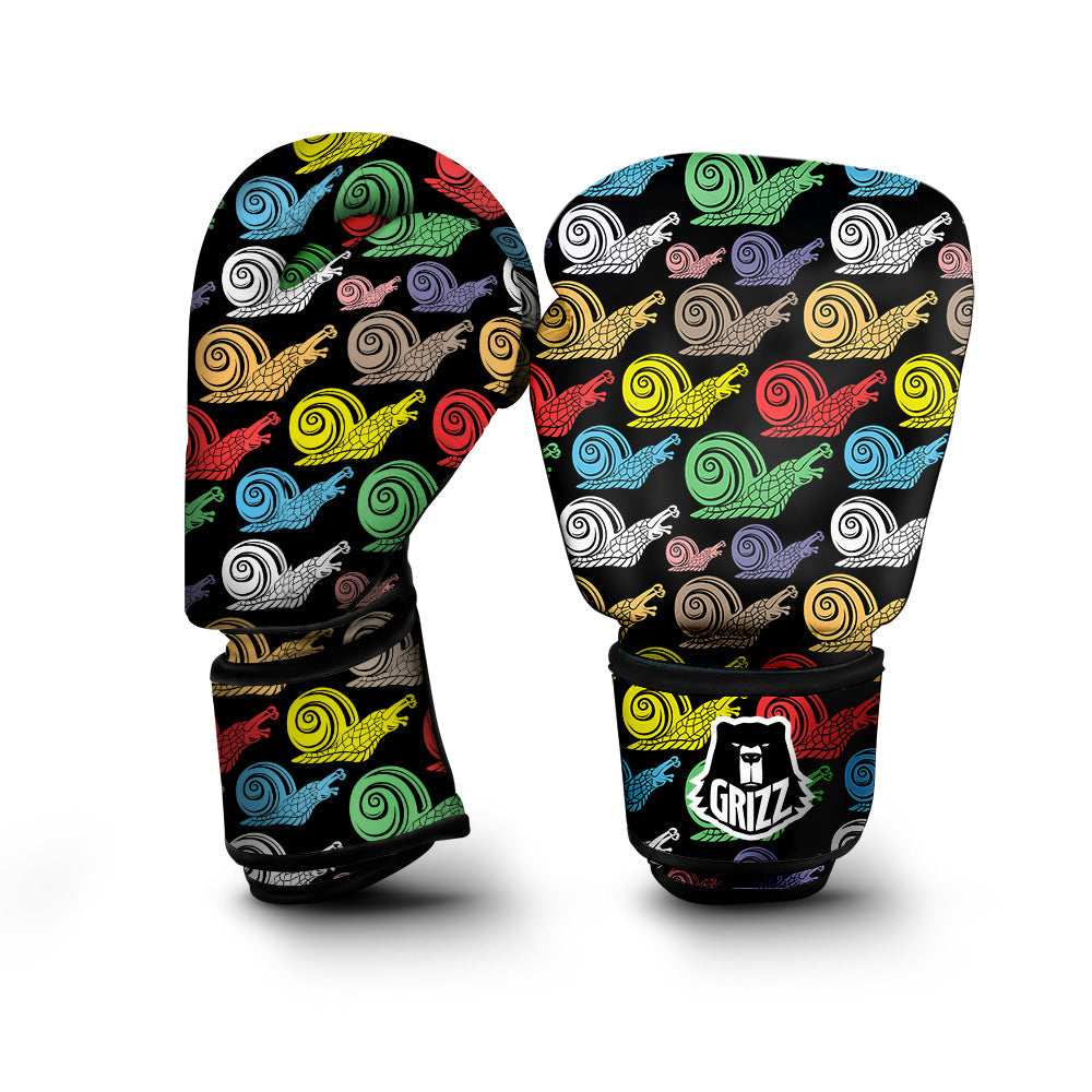 Cute Snails Colorful Print Pattern Boxing Gloves-grizzshop