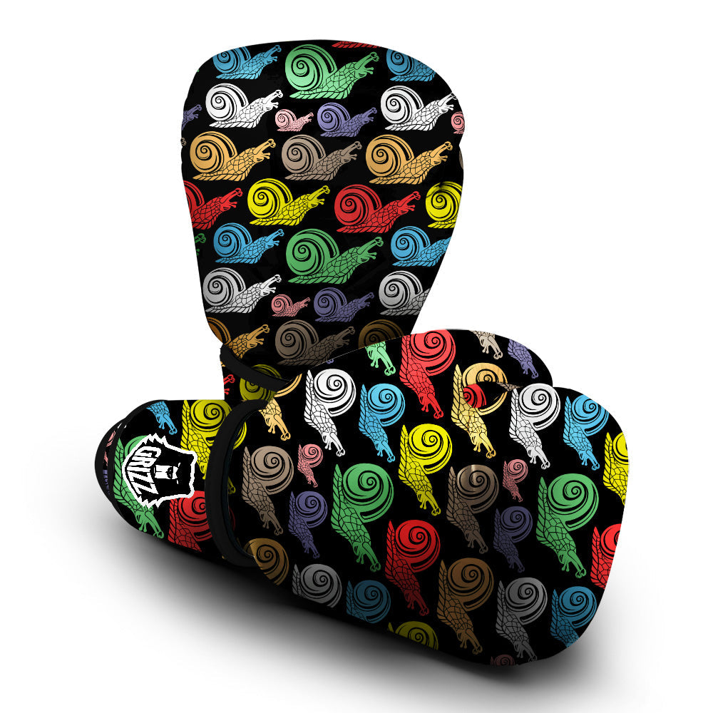 Cute Snails Colorful Print Pattern Boxing Gloves-grizzshop