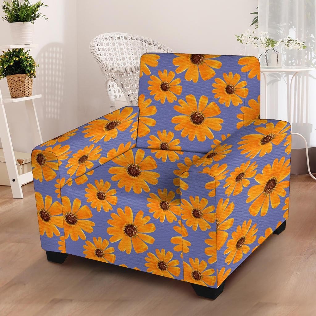 Cute Sunflower Armchair Cover-grizzshop