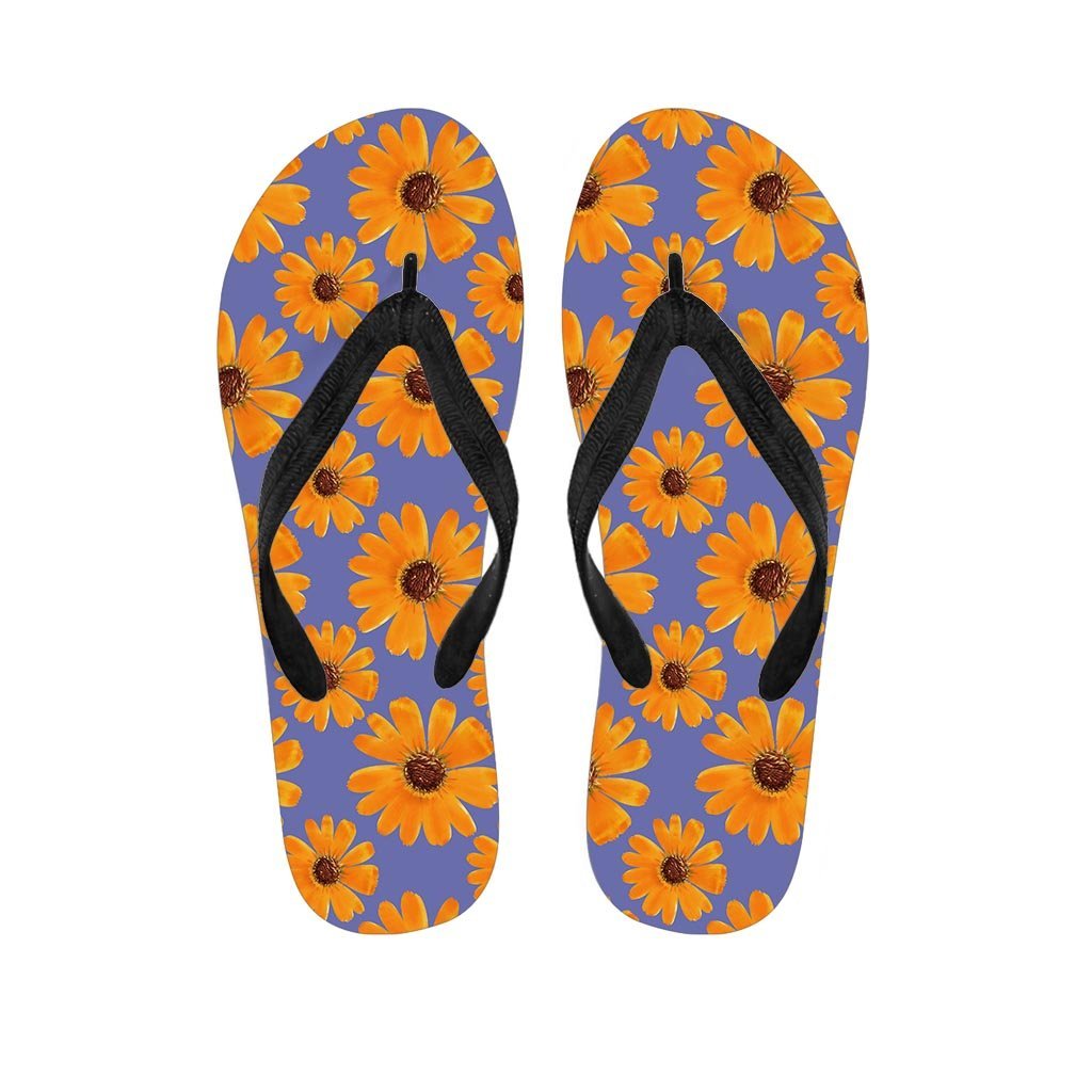 Cute Sunflower Men's Flip Flops-grizzshop