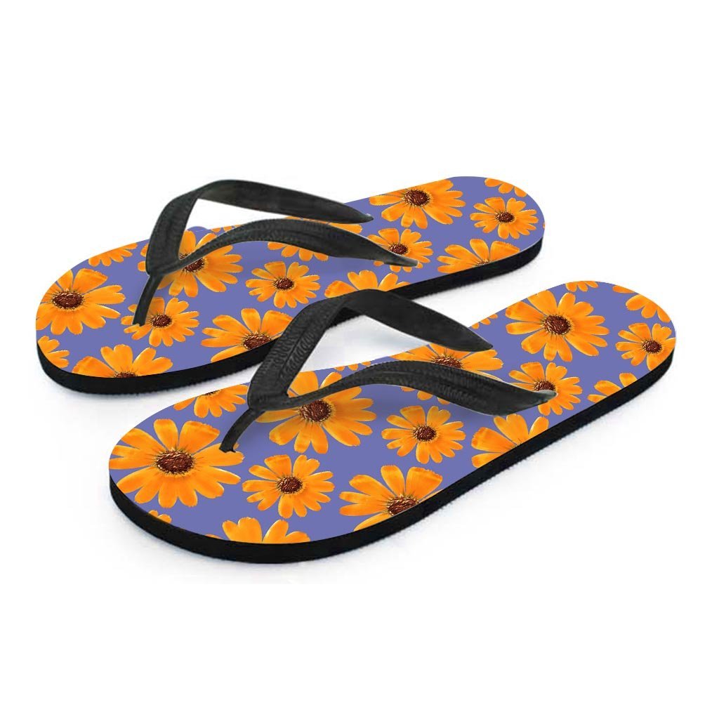 Cute Sunflower Men's Flip Flops-grizzshop