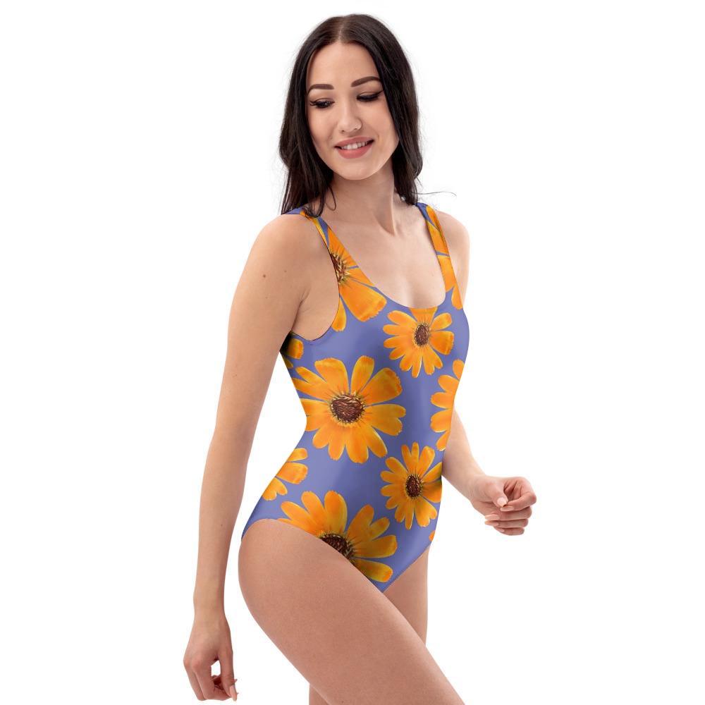 Cute Sunflower One Piece Swimsuite-grizzshop