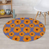 Cute Sunflower Round Rug-grizzshop