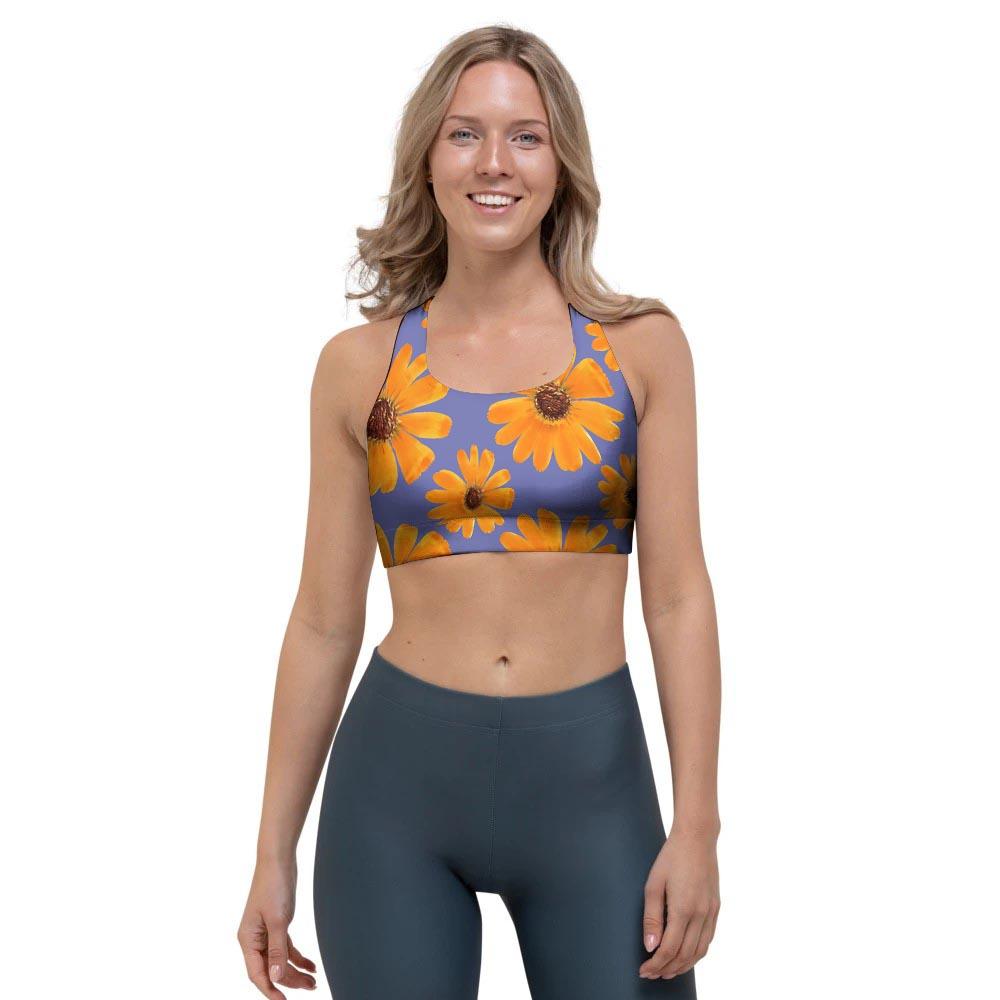 Cute Sunflower Sports Bra-grizzshop