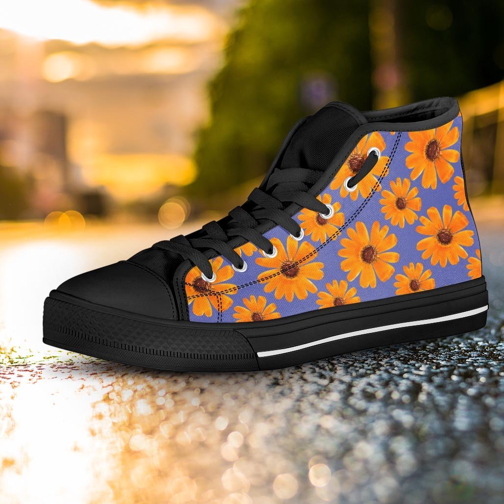 Cute Sunflower Women's High Top Shoes-grizzshop