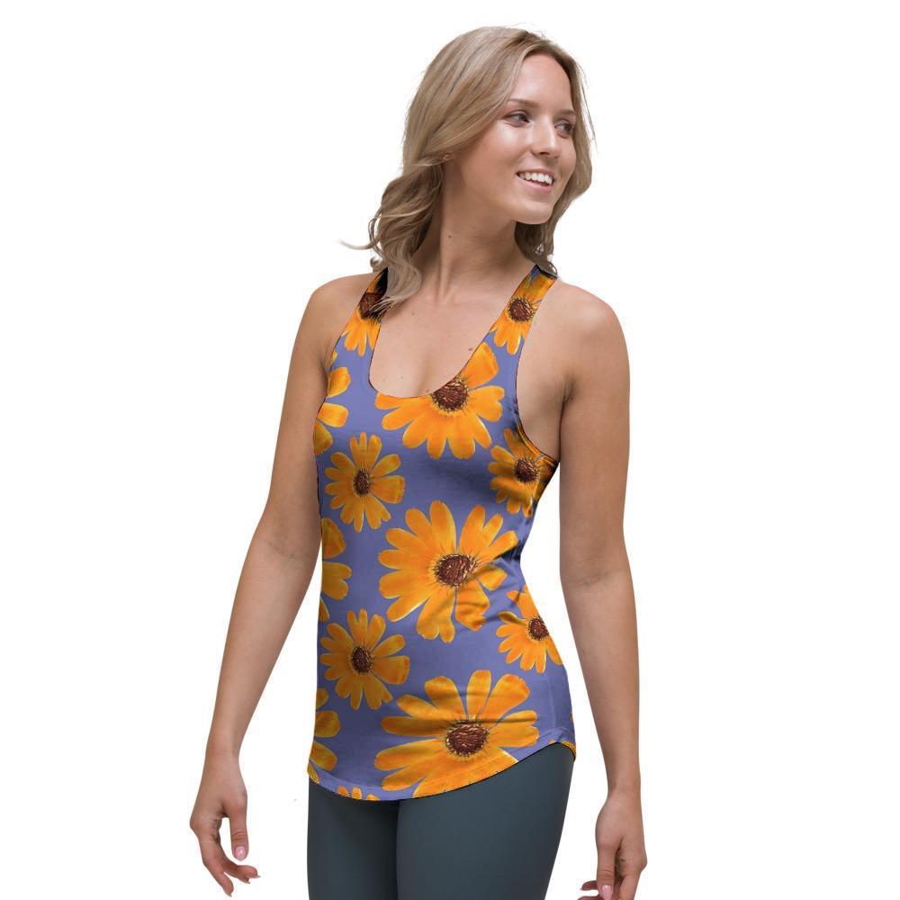Cute Sunflower Women's Racerback Tank Top-grizzshop